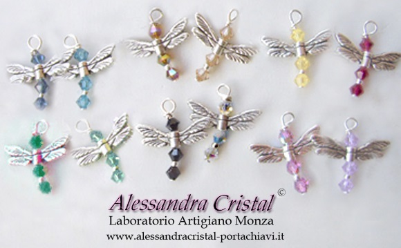 ciondolo libellula colorata