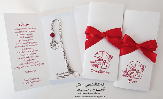 regalo per catechisti Segnalibro albero della vita in confezione personalizzata