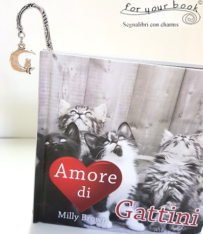 segnalibro ciondolo gatto