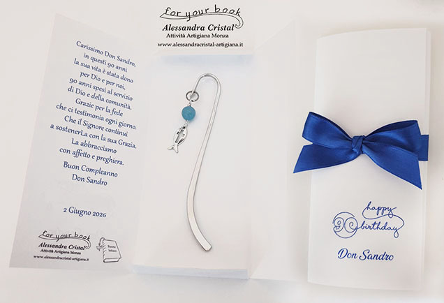 regalo per compleanno sacerdote suora, segnalibro con ciondolo religioso e confezione