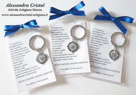 regali alunni portachiavi rosa dei venti