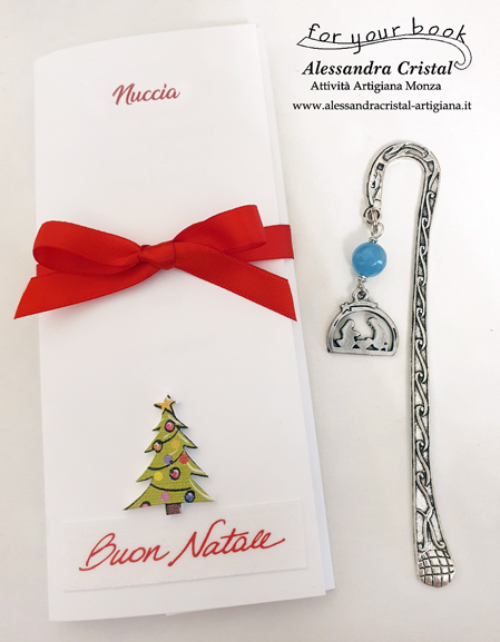 regalo per Natale perfetto segnalibro metallo