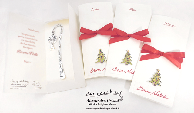 idea regalo per Natale originale ed economica segnalibro in metallo personalizzato