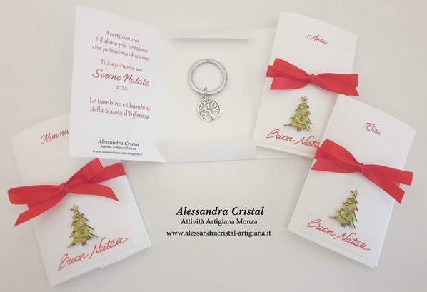 portachiavi confezionati regalo di natale per insegnanti
